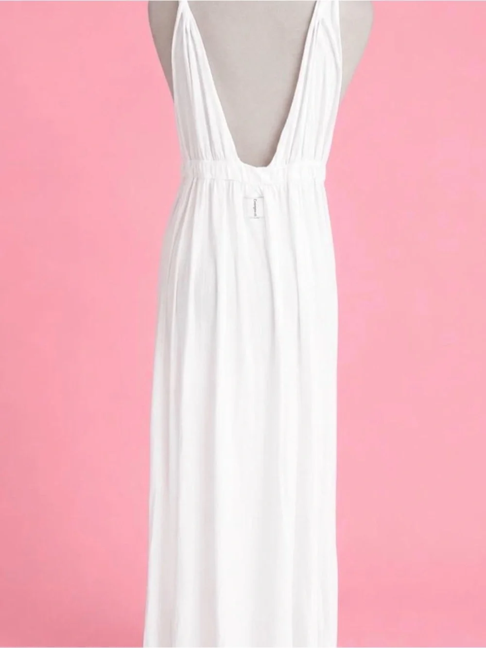 Gypsy 05 White Deep V-Neck Maxi Dress - Picture 5 of 8